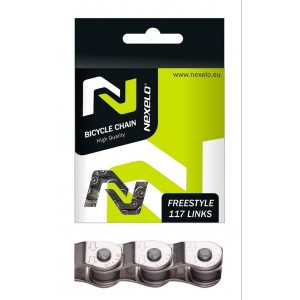 ŁAŃCUCH  1rz BMX MK918 116 OGNIW SREBRNY