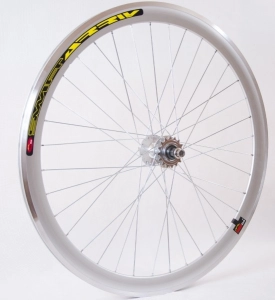 KOŁO 28"/700 TYŁ TOROWE WOLNOBIEG V-BRAKE SREBRNE